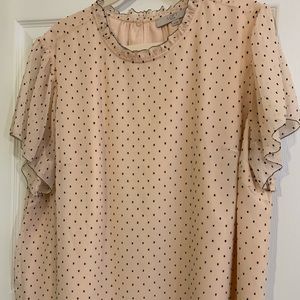 Couldn't be cuter pink polka dots top